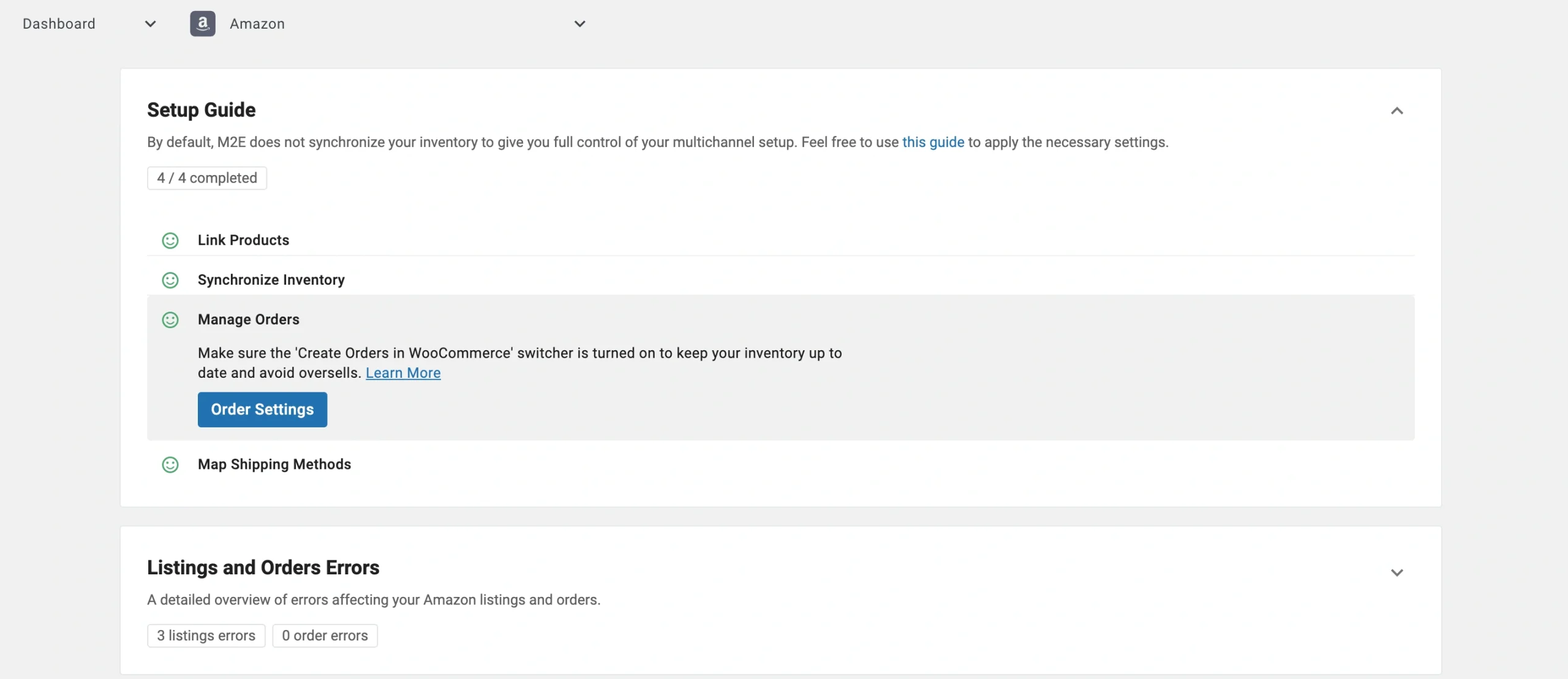 Guía del usuario de M2E Amazon MCF para WooCommerce: Configuración de pedidos