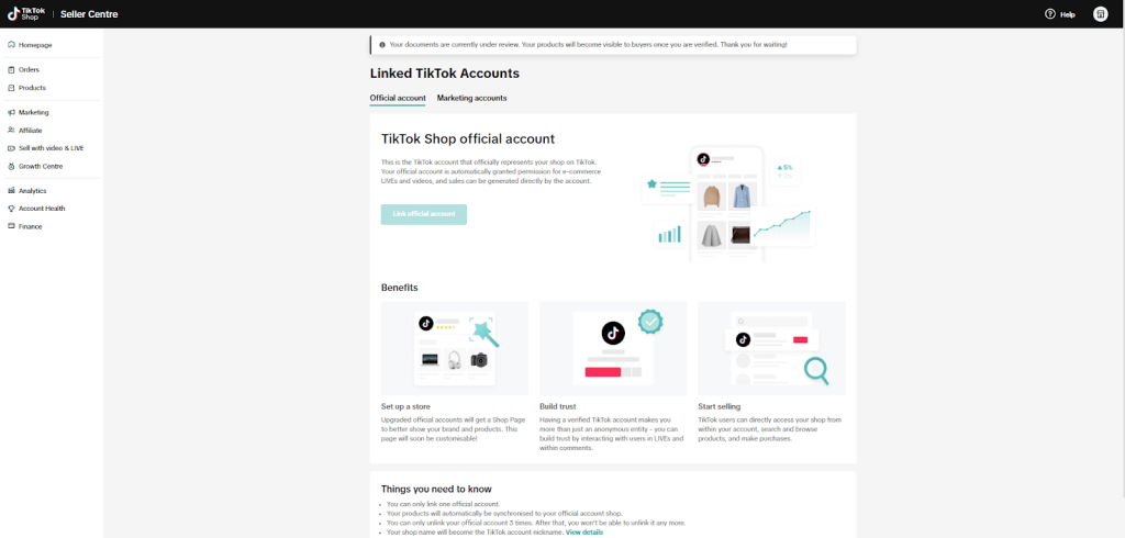Link Your TikTok Profile