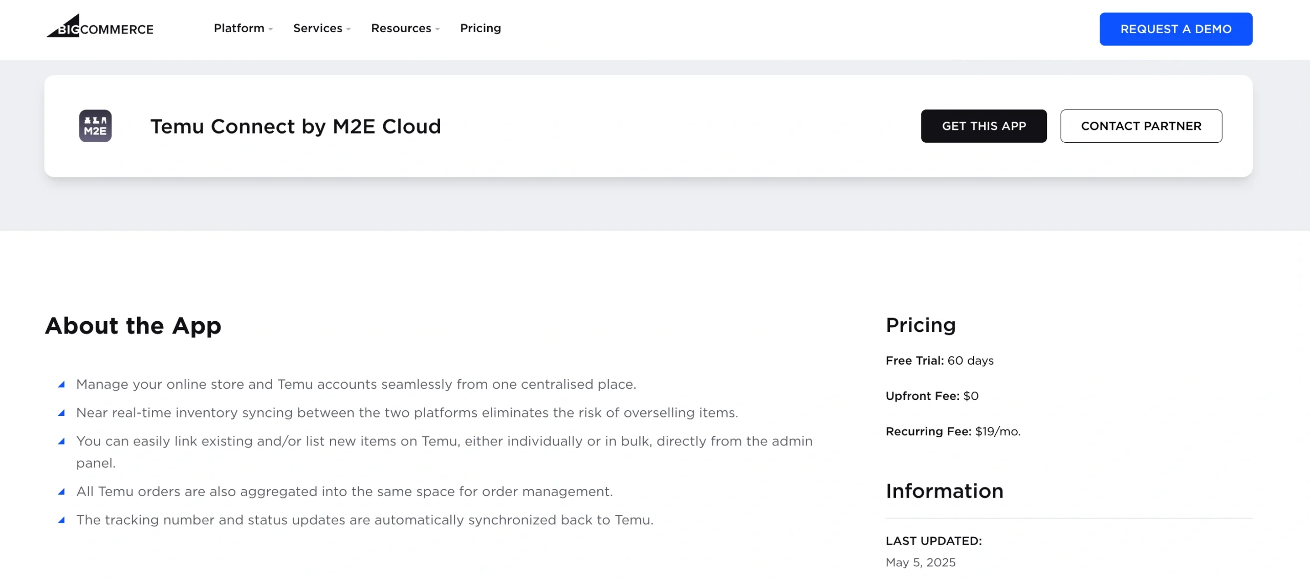 BigCommerce Temu Quick Start Guide Step 1