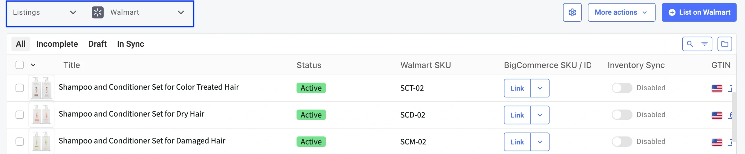 M2E Cloud BigCommerce Walmart Nabídky