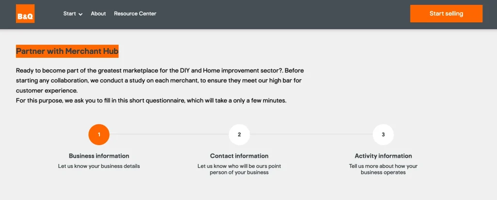 B&Q Partner with Merchant Hub