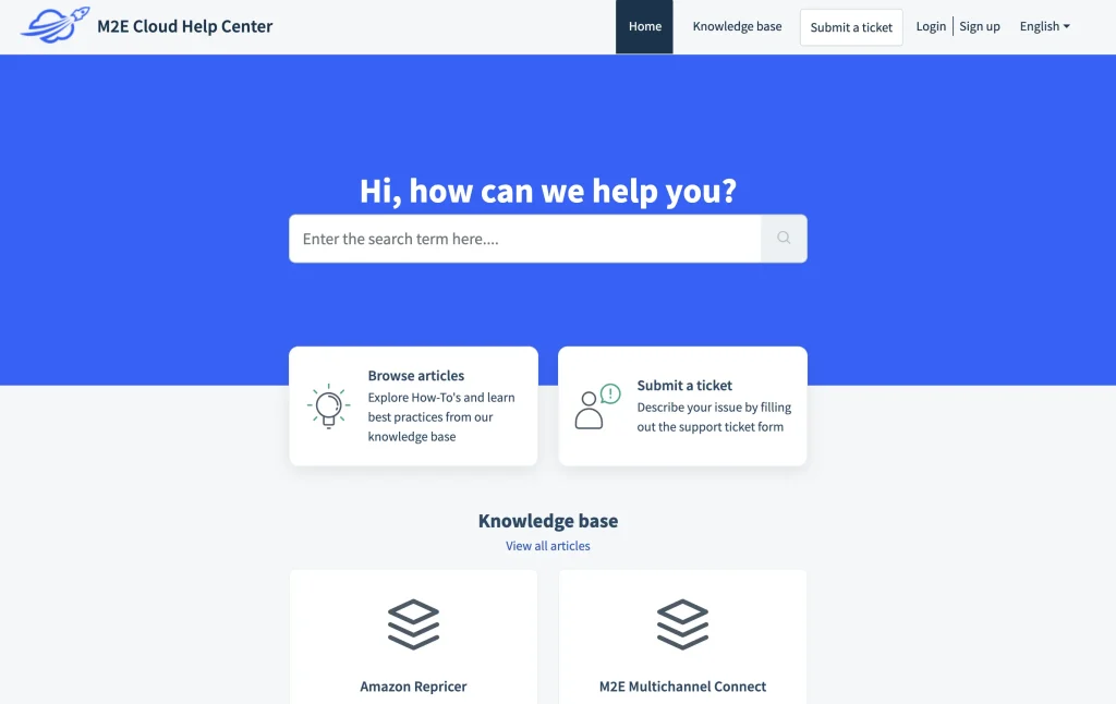 M2E Cloud Help Center