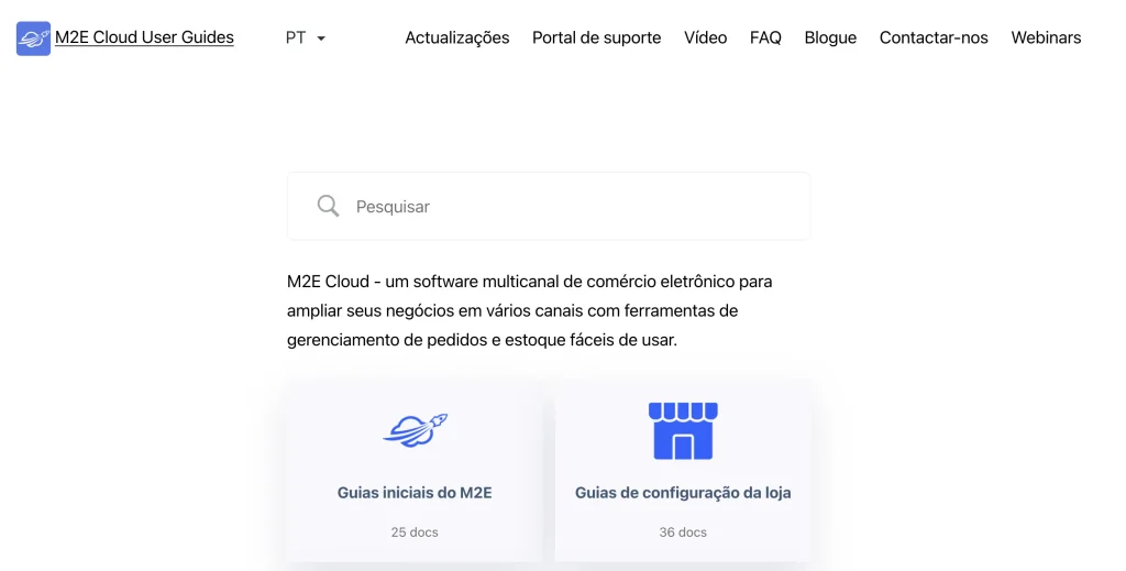 Guias do usuário do M2E Cloud