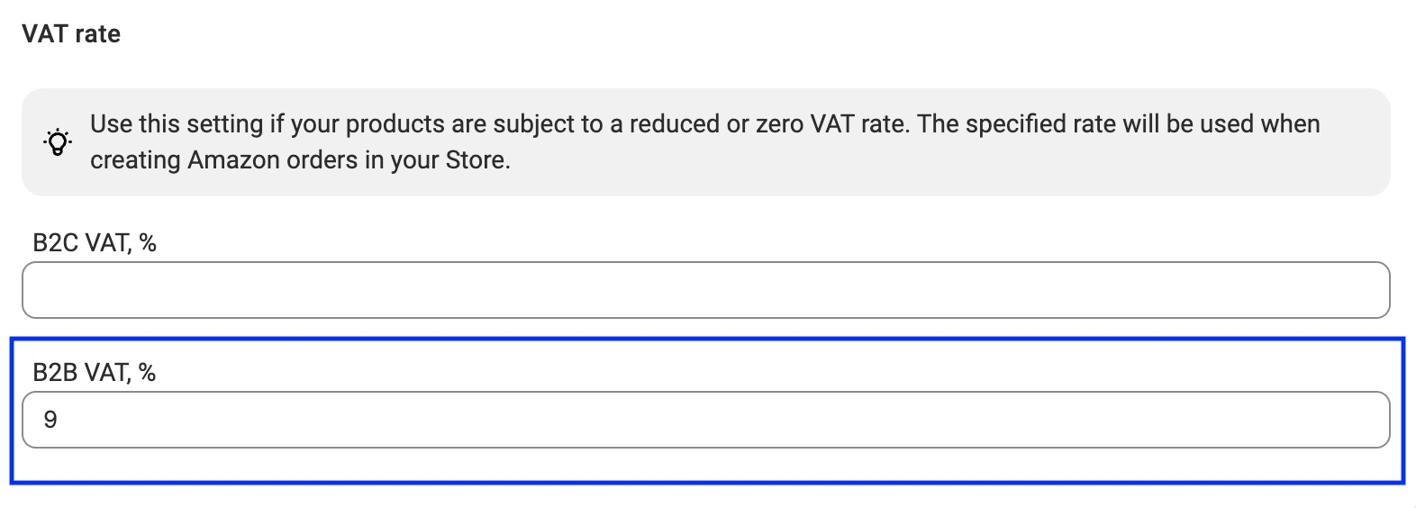 M2E Cloud Amazon B2B VAT Rate